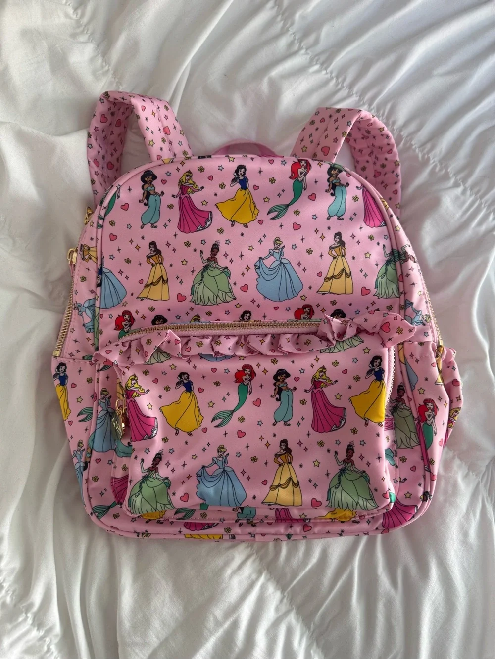 Stoney Clover Never Stop Dreaming Pink Princess Print Mini Backpack - Picture 4 of 6